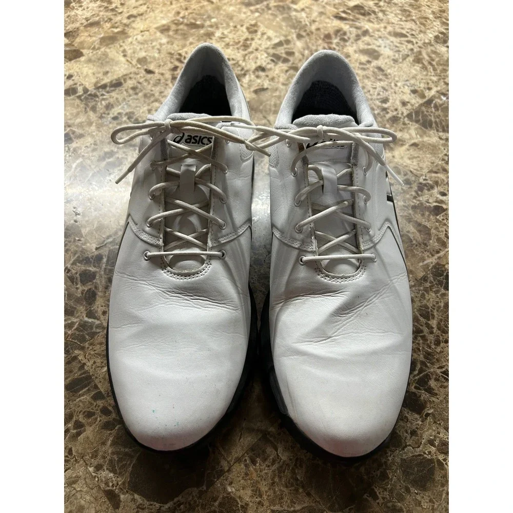 Asics Gel-Course Duo Golf Shoes Mens 13 White Black Spiked 1111A220